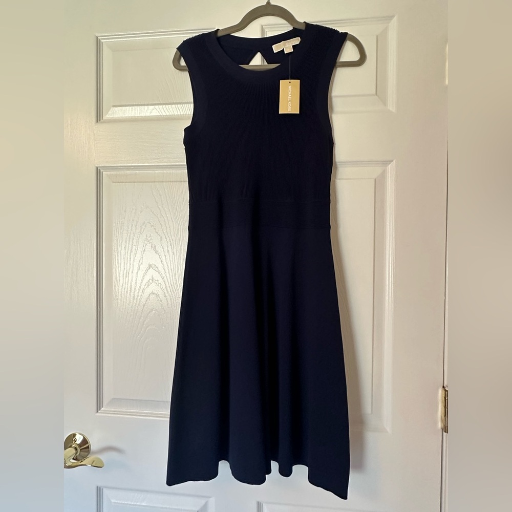 MICHAEL Michael Kors Navy Sleeveless Midi Dress - NWT - Medium